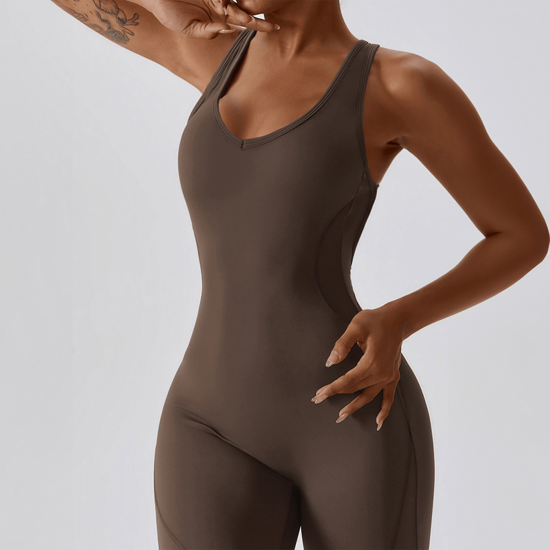 Sculpting Ribbed Seamless Jumpsuit