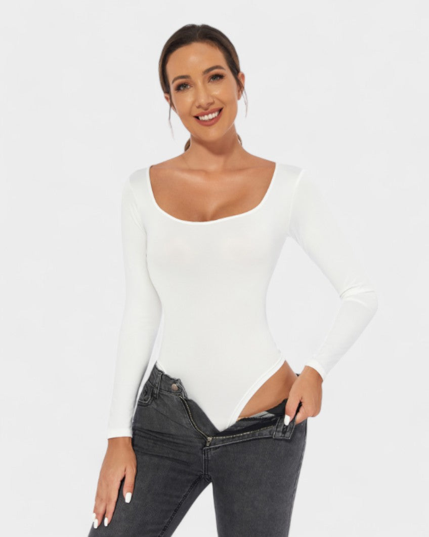 Sculpting Longsleeve Round Neck Bodysuit