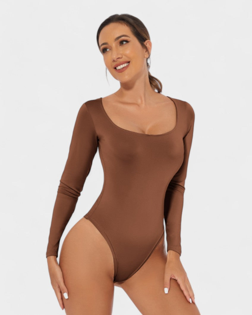 Sculpting Longsleeve Round Neck Bodysuit