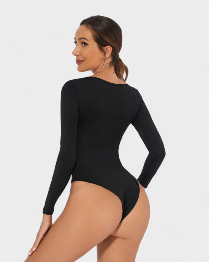 Sculpting Longsleeve Round Neck Bodysuit