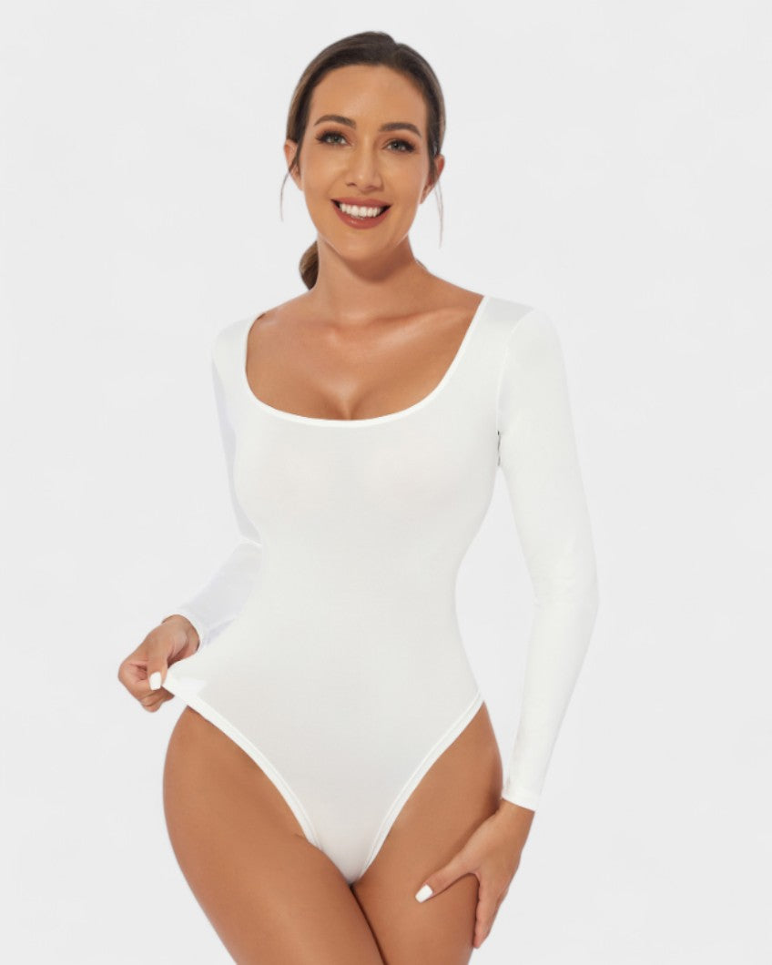 Sculpting Longsleeve Round Neck Bodysuit