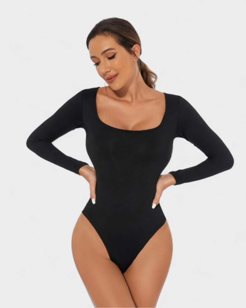 Sculpting Longsleeve Round Neck Bodysuit